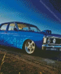 Blue XY Falcon Car Diamond Painting