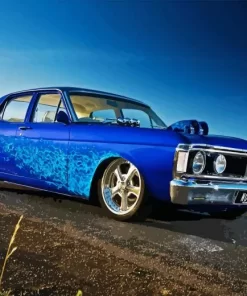 Blue XY Falcon Car Diamond Painting