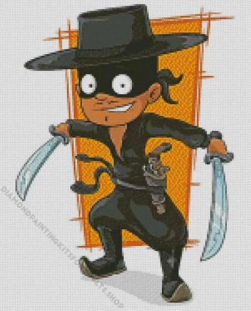 Cartoon Zorro Diamond Painting