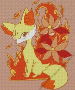 Fennekin Pokemon Diamond Painting