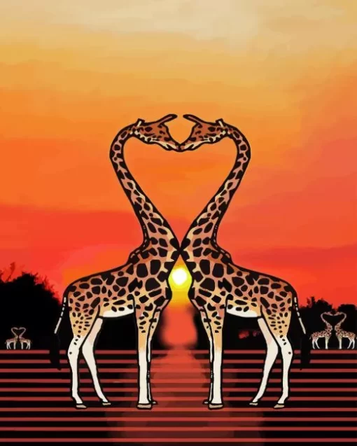 Giraffe Romance Diamond Painting