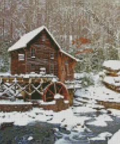 Glade Creek Grist Mill Diamond Painting