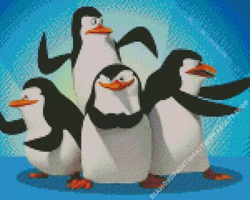 Madagascar Penguin Diamond Painting