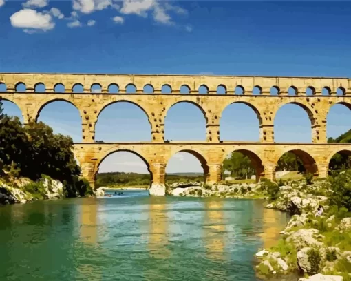 Nimes Pont Du Gard Diamond Painting