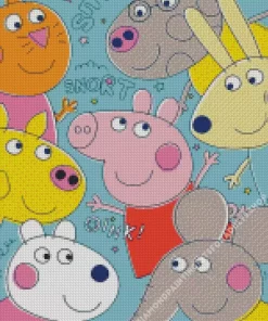 Peppa Pig Characters Diamond Painting