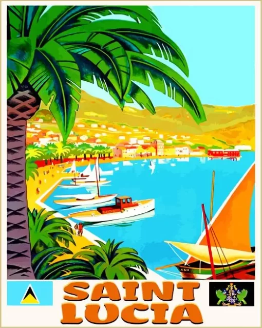 Saint Lucia Poster Diamond Painting