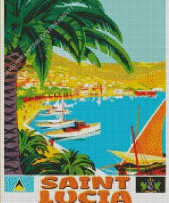 Saint Lucia Poster Diamond Painting