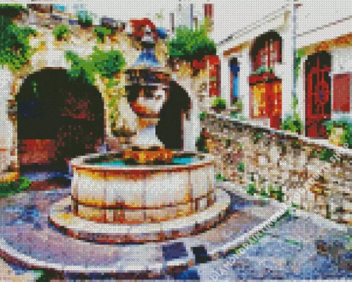 Saint Paul De Vence Fountain Diamond Painting