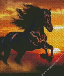 Stallion Horse Running Diamond Painting