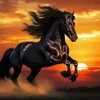 Stallion Horse Running Diamond Painting