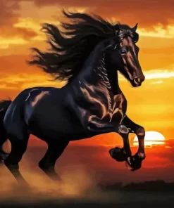 Stallion Horse Running Diamond Painting