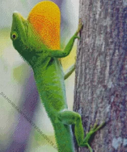 The Anolis Garmani Diamond Painting