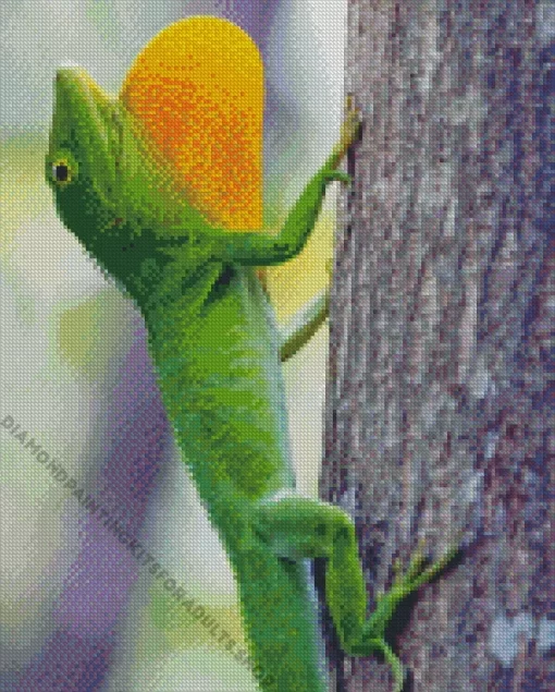 The Anolis Garmani Diamond Painting