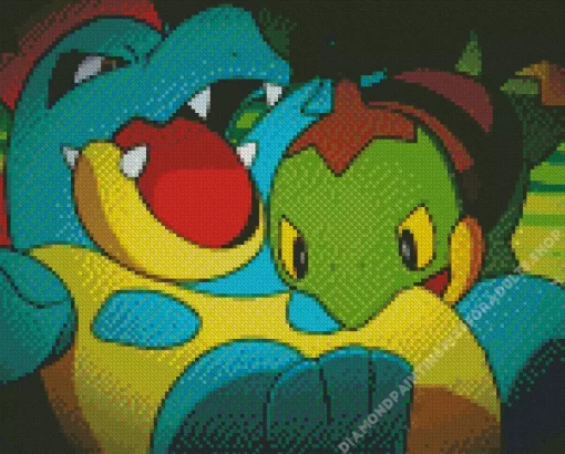 Turtwig And Feraligatr Diamond Painting