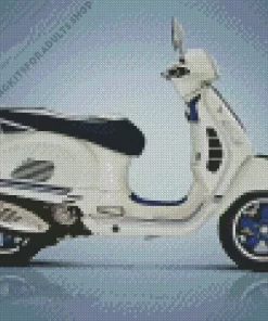 White Vespa Diamond Painting