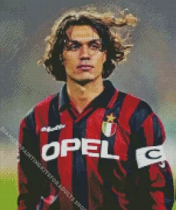 Young Paolo Maldini Diamond Painting