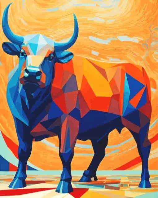 Abstract Art Cow Diamond Painting