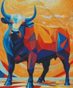 Abstract Art Cow Diamond Painting