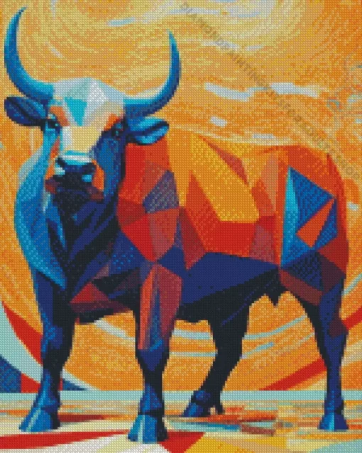 Abstract Art Cow Diamond Painting