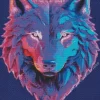 Abstract Purple Wolf Diamond Painting