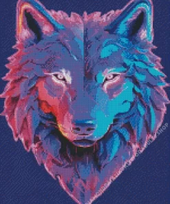 Abstract Purple Wolf Diamond Painting