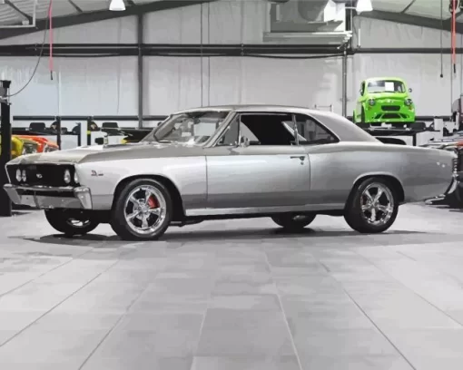 Aesthetic Grey Chevelle Car Diamond Painting