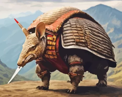 Armadillo Warrior Diamond Painting