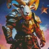 Armored Goat Diamond Painting