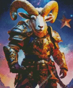 Armored Goat Diamond Painting