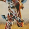 Baby And Mom Giraffe Diamond Painting