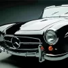 Black Vintage Mercedes Benz 300SL Diamond Painting