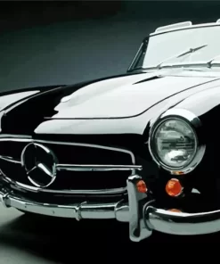 Black Vintage Mercedes Benz 300SL Diamond Painting