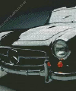 Black Vintage Mercedes Benz 300SL Diamond Painting