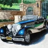 Black Vintage Mercedes Car Diamond Painting