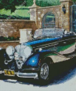 Black Vintage Mercedes Car Diamond Painting