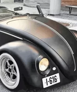 Black Volkswagen Beetle convertible Diamond Painting