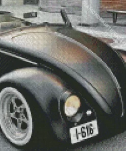 Black Volkswagen Beetle convertible Diamond Painting