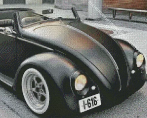 Black Volkswagen Beetle convertible Diamond Painting