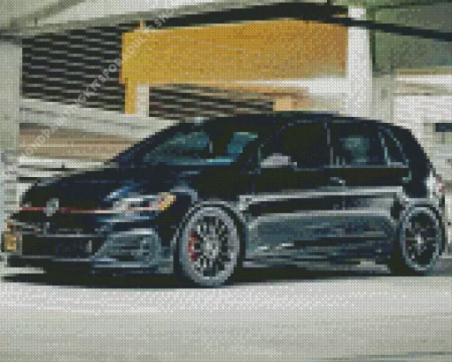 Black VW Golf GTI Sport Car Diamond Painting