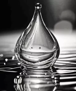 Black Water Drop Reflection Diamond Painting