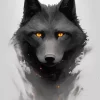 Black Wolf Head Art Diamond Painting