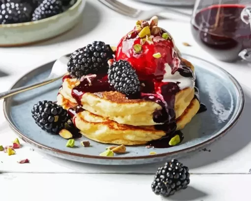 Blackberries Pancake Diamond Painting