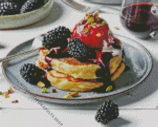 Blackberries Pancake Diamond Painting