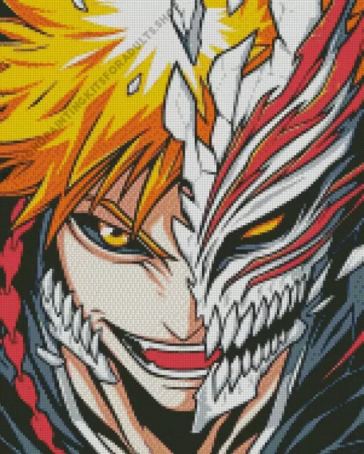 Bleach Ichigo Half Hollow Diamond Painting