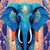 Blue Elephant Diamond Painting