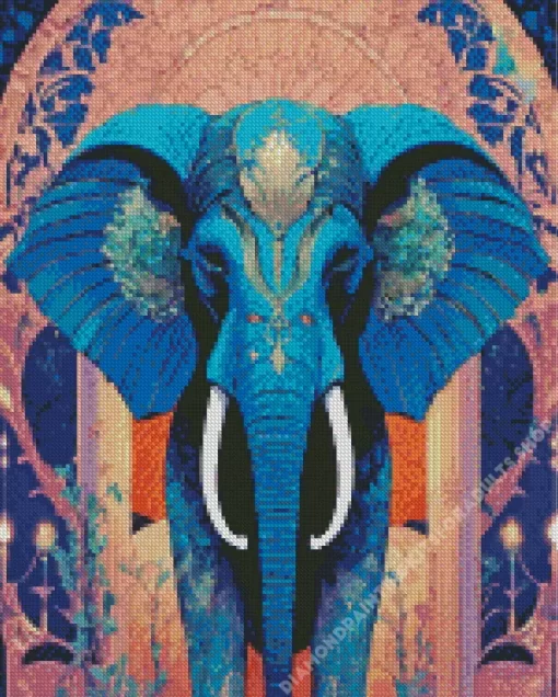 Blue Elephant Diamond Painting