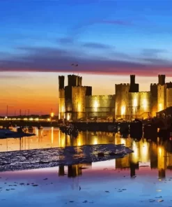 Caernarfon Castle Diamond Painting