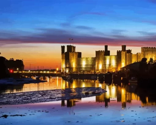 Caernarfon Castle Diamond Painting