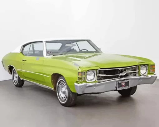 Cool Green Malibu Car Diamond Painting