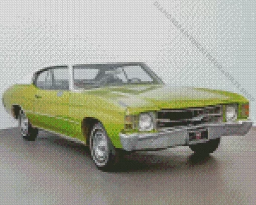 Cool Green Malibu Car Diamond Painting